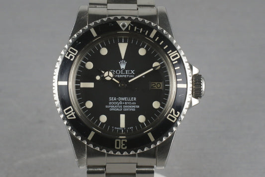1978 Rolex Sea Dweller 1665 Rail Dial