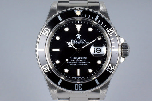 1995 Rolex Submariner 16610 with Box and Papers