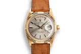 1974 Rolex 18K YG Day-Date 1803 Grey Dial with Service Papers