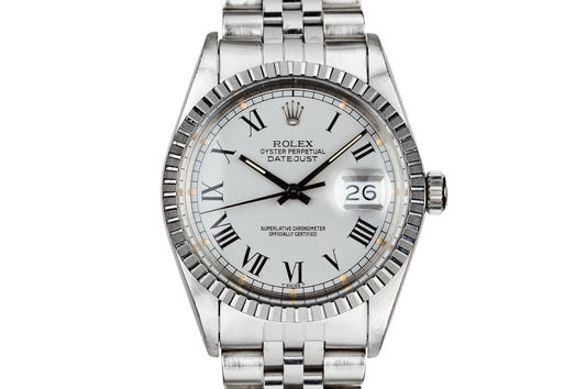 1986 Rolex DateJust 16030 Service Case with Silver Buckley Dial