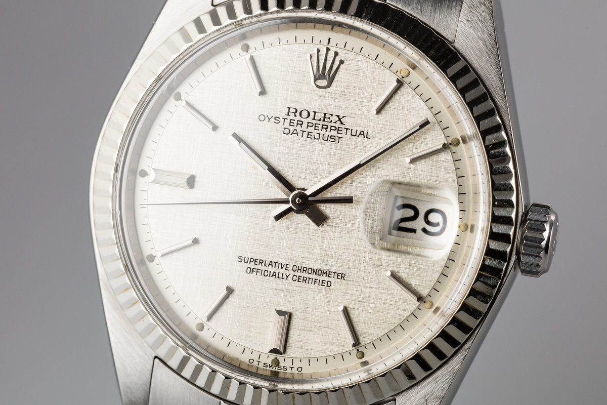 1976 Rolex DateJust 1601 with Silver Linen Sigma Dial