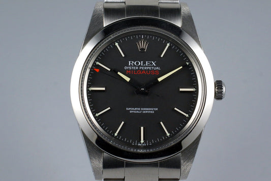 1979 Rolex Milgauss 1019 Black Dial with RSC Papers