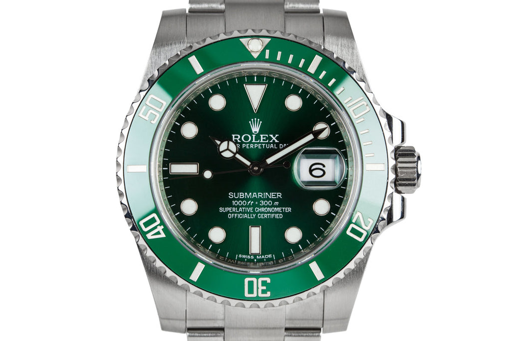 flicker nøjagtigt Præsident HQ Milton - 2014 Rolex Submariner "Hulk" 116610LV with Box and Papers,  Inventory #9751, For Sale
