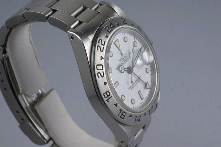 1995 Rolex Explorer II 16570 White Dial