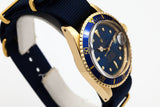 1969 YG Rolex Submariner 1680 Blue Dial