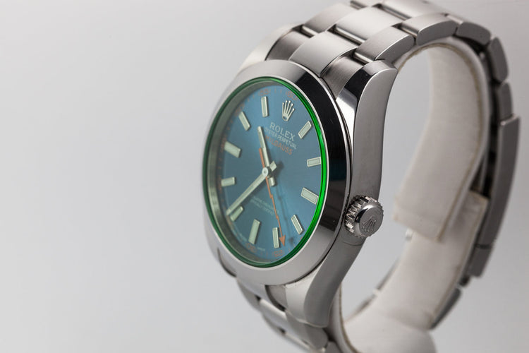 2015 Rolex Milgauss 116400GV  Box and Papers