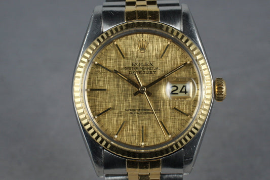 1978 Rolex 18K/SS DateJust 16013 Linen Dial