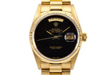 1987 Rolex YG Day Date 18038 with Black Onyx Dial