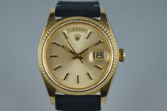 1978 Rolex YG Day Date 18038 with Albino Dial