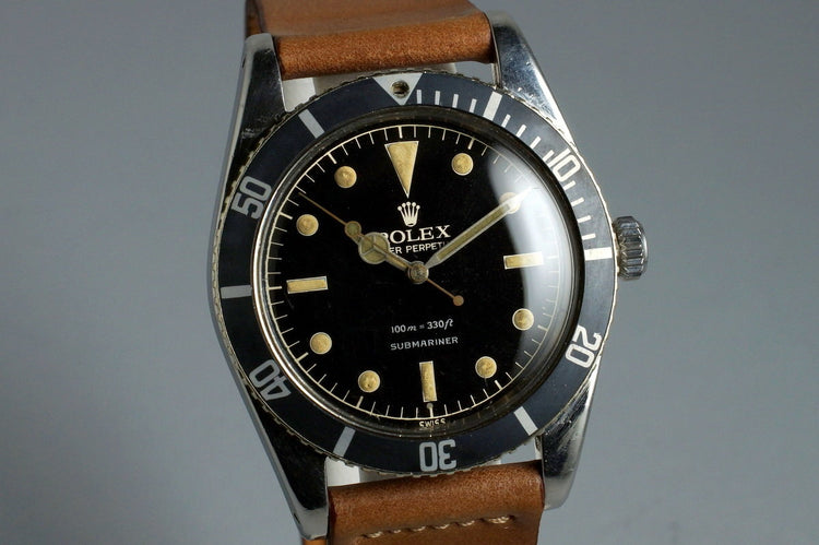 1958 Rolex Submariner 5508 Two Line Silver Exclamation Dial
