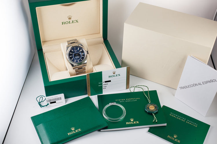 2017 MINT Rolex Sky-Dweller 326934 Blue Dial with Box and Papers