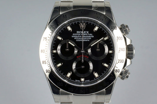 2015 Rolex Daytona 116520 Black Dial with Box and Papers MINT