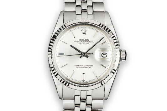 1972 Rolex DateJust 1601 No Lume Sigma Silver Dial