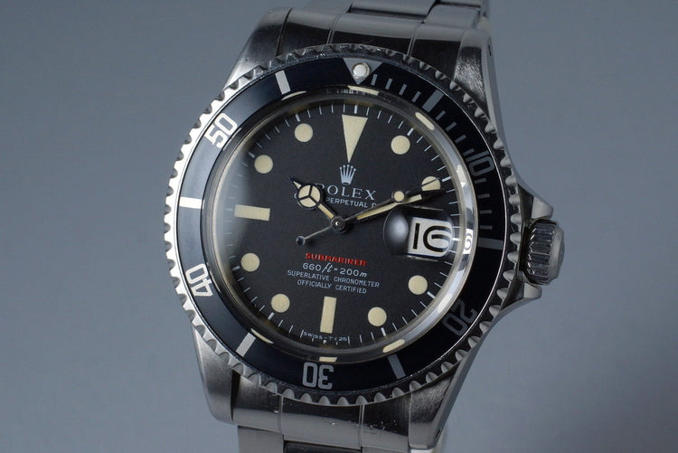 1971 Rolex Red Submariner 1680 Mark IV Dial UNPOLISHED