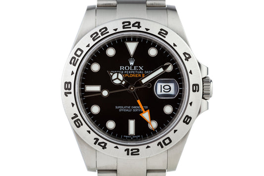 2012 Rolex Explorer II 216570 Black Dial with Box and Papers