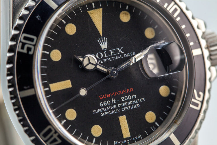 1971 Rolex Red Submariner Mark V Dial with Box
