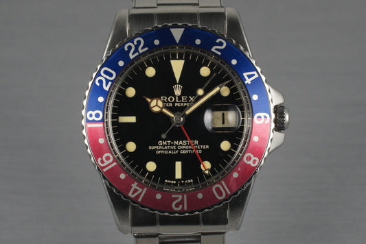 1963 Rolex PCG and Gilt GMT 1675 PCG with Box and Papers
