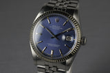 1972 Rolex DateJust 1601 Blue Sigma Dial