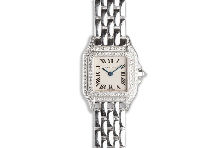 Panthère de Cartier Mini 18k WG Ladies Watch with Diamond Bezel & Case