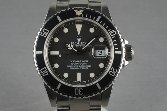 Rolex Submariner 16800 Matte Dial