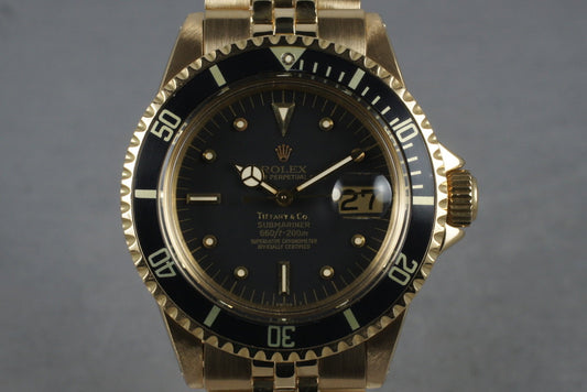 1969 Rolex 18K  Submariner 1680 with Tiffany and Co Dial