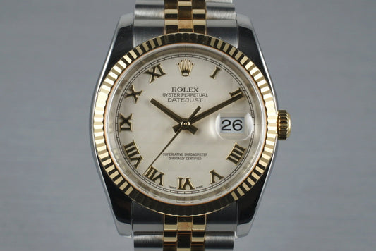 2003 Rolex Two Tone DateJust 116233 with Box and Papers