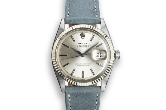 1964 Rolex DateJust 1601 No Lume Silver Dial