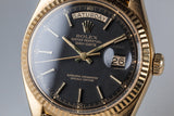 1977 Rolex 18K Day-Date Black Dial