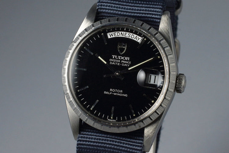 Late 1980’s Tudor Date-Day 94510 Glossy Black Dial with Tudor Service Papers