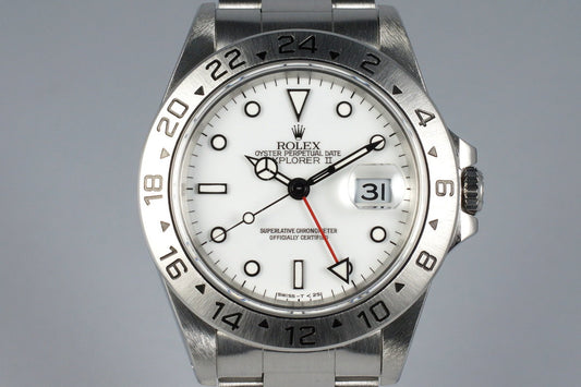 1995 Rolex Explorer II 16570 White Dial