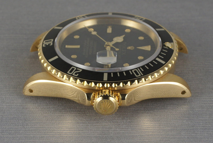 1981 Rolex YG Submariner 16808 with Box and Papers
