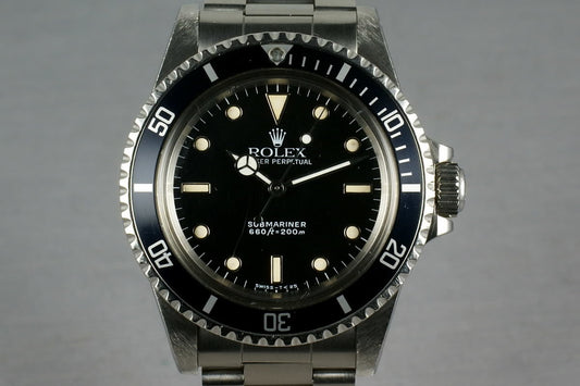 Rolex Submariner Dial  5513 WG surrounds with sales receipt and box