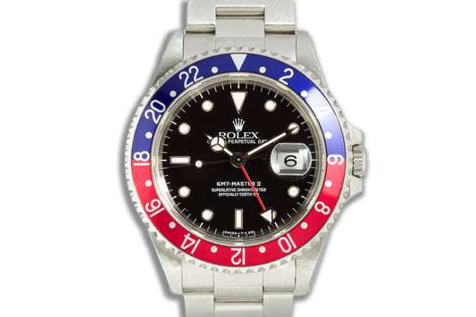 1996 Rolex GMT-Master II 16710 "Pepsi" Bezel with Box, Papers & Chronotag