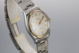 1956 Two Tone Rolex Oyster Perpetual 6564 with SWISS Only Waffle Dial