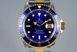 1995 Rolex Two Tone Blue Submariner 16613