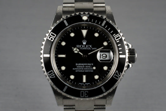 2005 Rolex Submariner 16610 with Box and Papers