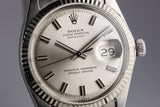 1968 Rolex DateJust 1601 with Silver No Lume "Wide Boy" Dial