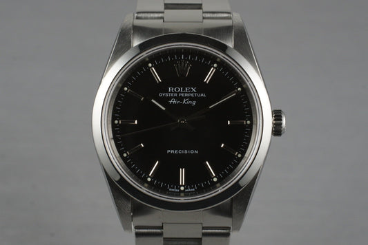 2000 Rolex Air-King 14000M with Black Dial