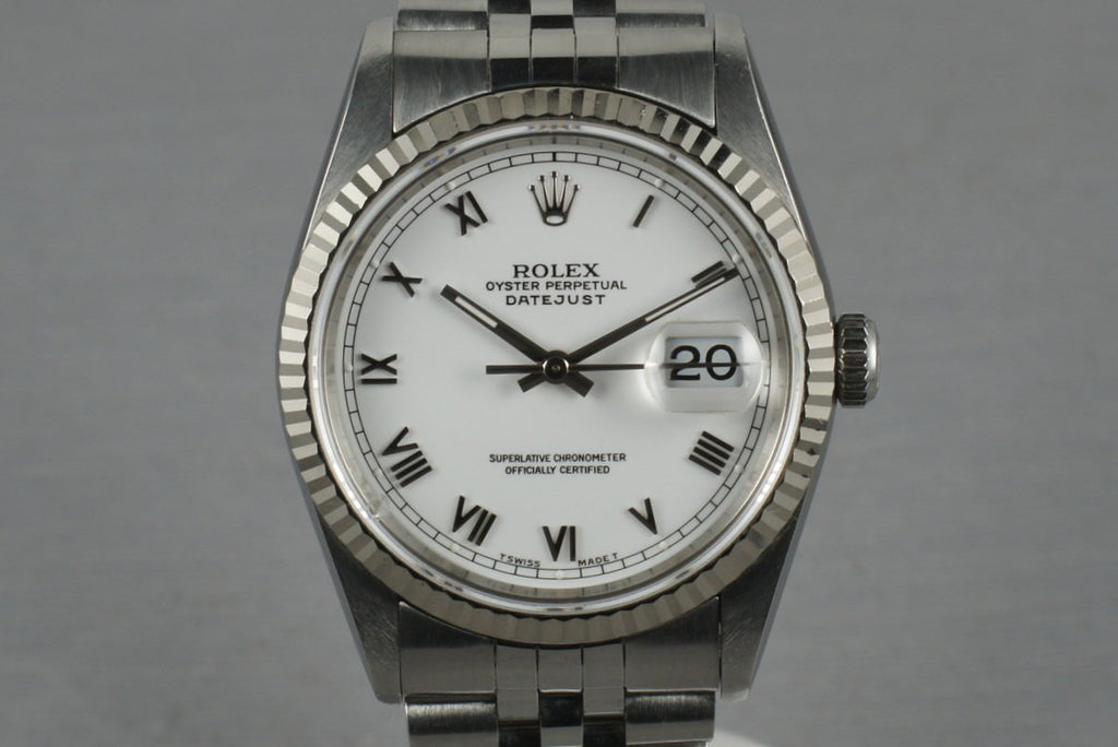 Rolex Datejust: 16234 with White Roman Dial