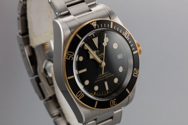 2017 Tudor Two-Tone Black Bay Heritage 79733N on Stainless Bracelet with Box and Papers