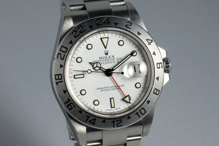 2005 Rolex Explorer II 16570 White Dial