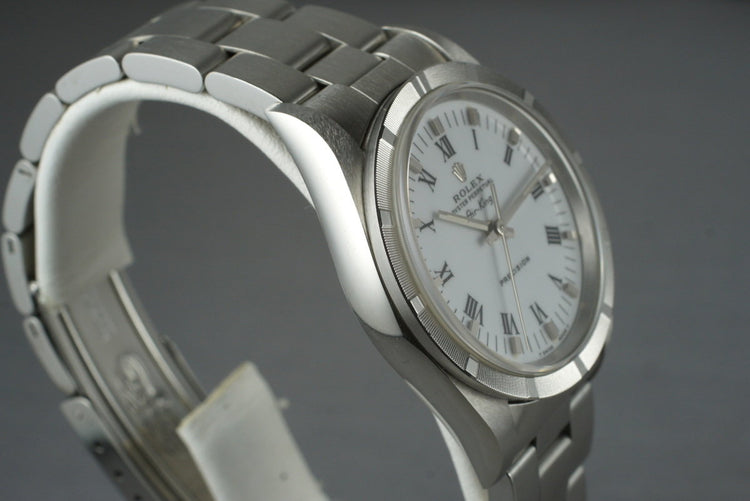 1995 Rolex Air King 14010 White Roman Dial with Box and Papers