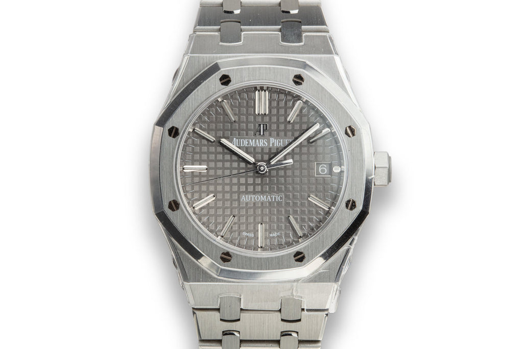 Mint 2019 Audemars Piguet Royal Oak 15450ST.OO.1256ST.01 Grey Dial with Box and Papers