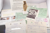 1956 Rolex 18K YG DateJust 6609 "Thunderbird" with Service Papers