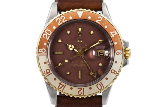 1970 Rolex Two Tone GMT 1675 with Root Beer Nipple Dial