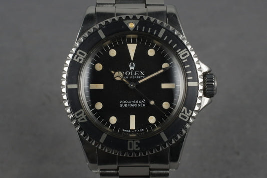 1967 Rolex Submariner 5513 Meters First with Box and Papers