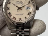 1987 Rolex 16014 Datejust Cream Roman Dial Jubilee Bracelet