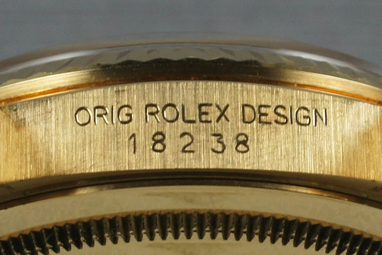 1990 Rolex Yellow Gold Day-Date Ref: 18238 with Cream Pyramid Dial