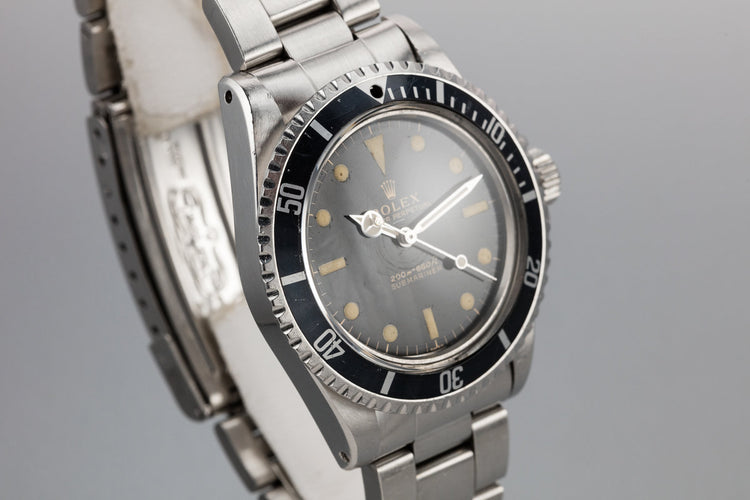 1963 Rolex Submariner 5513 Pointed Crown Guard Case with Gilt Underline Dial with Royal Navy Dive History