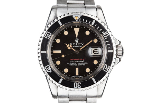 1969 Rolex Red Submariner 1680 with MK I Long F Meters First Dial